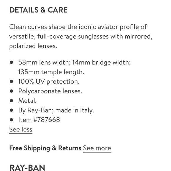 Ray Ban Aviator sunglasses main image 3